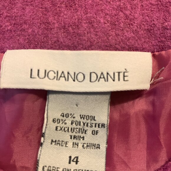 LUCIANO DANTE Wool Blend Short Blazer Jacket * sz 14 - Picture 6 of 6
